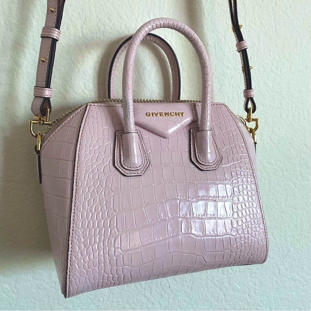 RARE Givenchy Antigona mini bag in croc-embossed leather